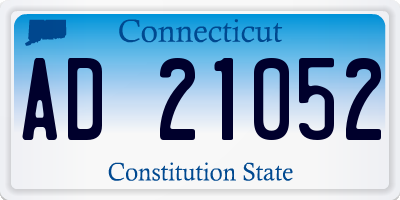 CT license plate AD21052