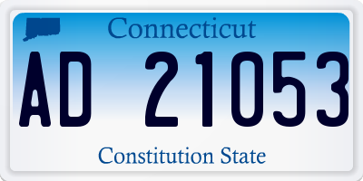 CT license plate AD21053