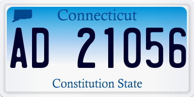 CT license plate AD21056
