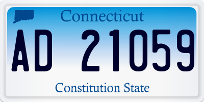 CT license plate AD21059
