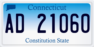 CT license plate AD21060