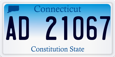 CT license plate AD21067