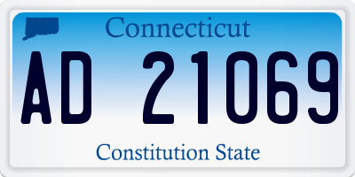 CT license plate AD21069