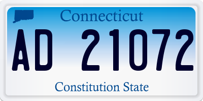 CT license plate AD21072