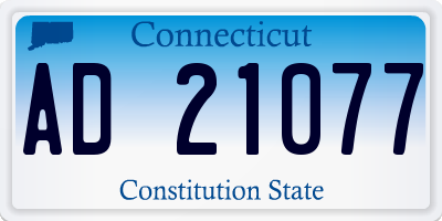 CT license plate AD21077