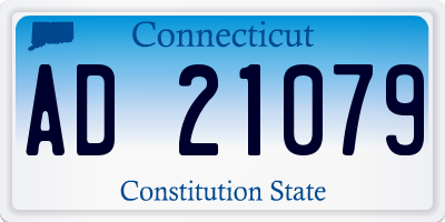 CT license plate AD21079