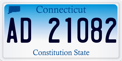CT license plate AD21082