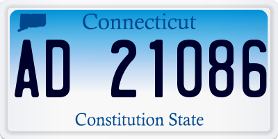 CT license plate AD21086