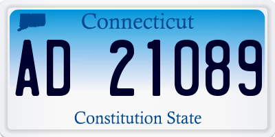 CT license plate AD21089