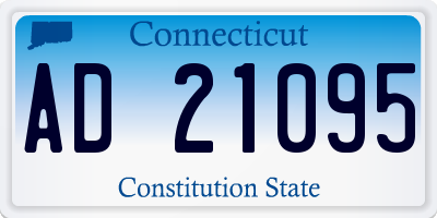 CT license plate AD21095