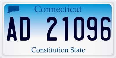 CT license plate AD21096
