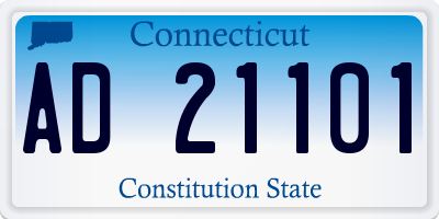 CT license plate AD21101