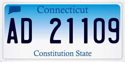 CT license plate AD21109