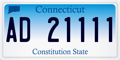 CT license plate AD21111