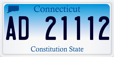 CT license plate AD21112