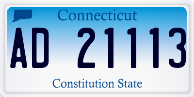 CT license plate AD21113