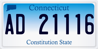 CT license plate AD21116