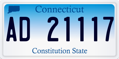 CT license plate AD21117