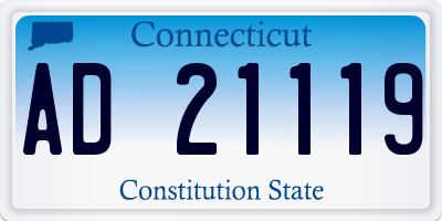 CT license plate AD21119