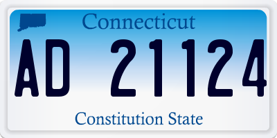 CT license plate AD21124