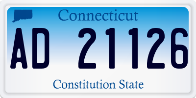 CT license plate AD21126