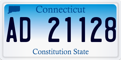 CT license plate AD21128