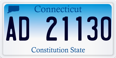 CT license plate AD21130