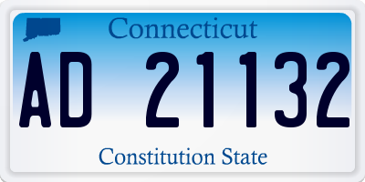 CT license plate AD21132