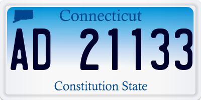 CT license plate AD21133