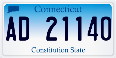 CT license plate AD21140