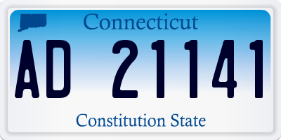 CT license plate AD21141