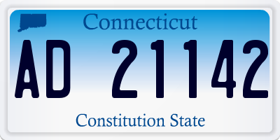 CT license plate AD21142