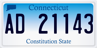 CT license plate AD21143