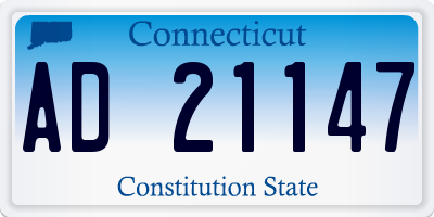 CT license plate AD21147