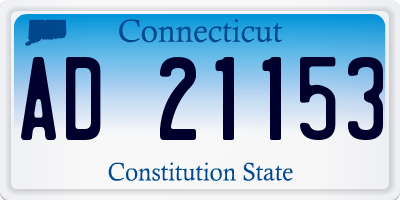 CT license plate AD21153