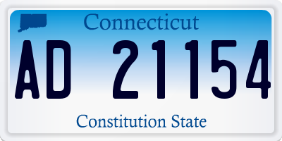 CT license plate AD21154