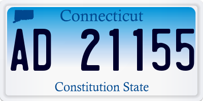CT license plate AD21155
