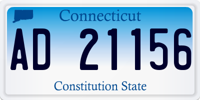 CT license plate AD21156