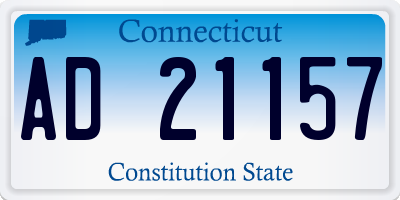 CT license plate AD21157