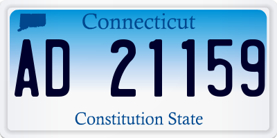 CT license plate AD21159