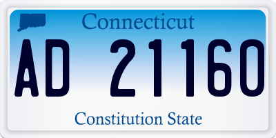 CT license plate AD21160