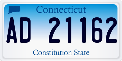 CT license plate AD21162