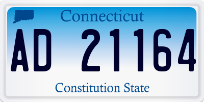 CT license plate AD21164