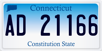 CT license plate AD21166