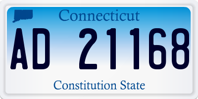 CT license plate AD21168