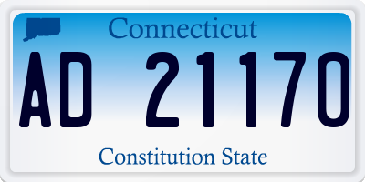 CT license plate AD21170