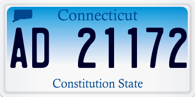 CT license plate AD21172