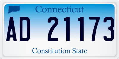 CT license plate AD21173