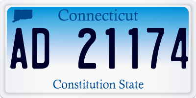 CT license plate AD21174