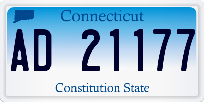 CT license plate AD21177